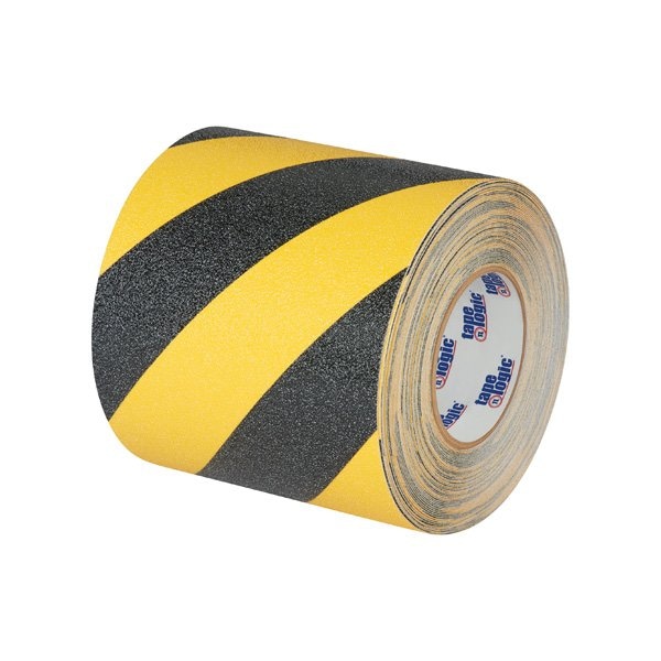 Tape Logic 6'' x 60' Black/Yellow Striped Heavy-Duty Tape Logic Anti-Slip Tape BUY00026457 - main